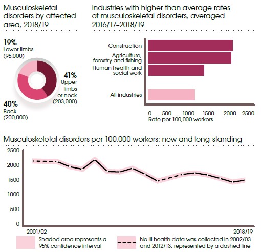 Work related musculoskeletal disorders statistics Great Britain